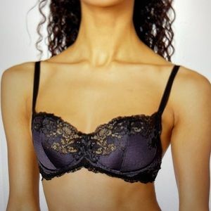 COPY - Wacoal Bra - Lace Affair - Dark Blue/Black 34DD